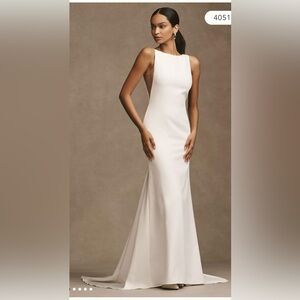 Watters Hyde Bateau-Neck Low-Back wedding gown - unworn, unaltered